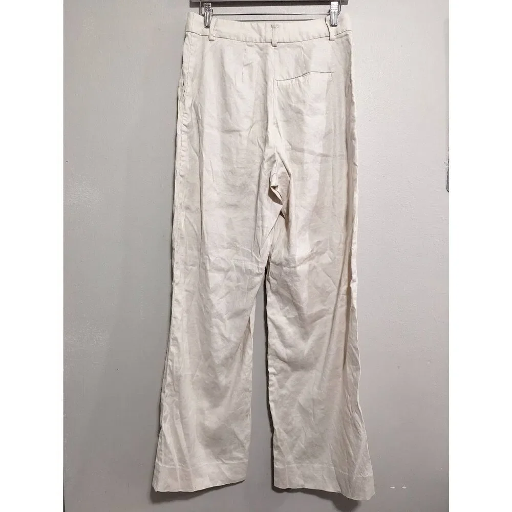 Aritzia babaton sadiki linen blend pants size 12